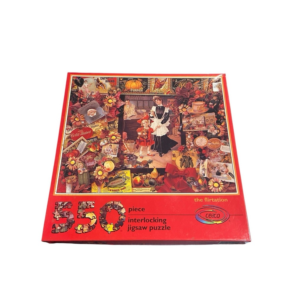 Vintage CEACO 1990 Jigsaw Puzzle 550 Piece "THE FLIRTATION" No. 2093